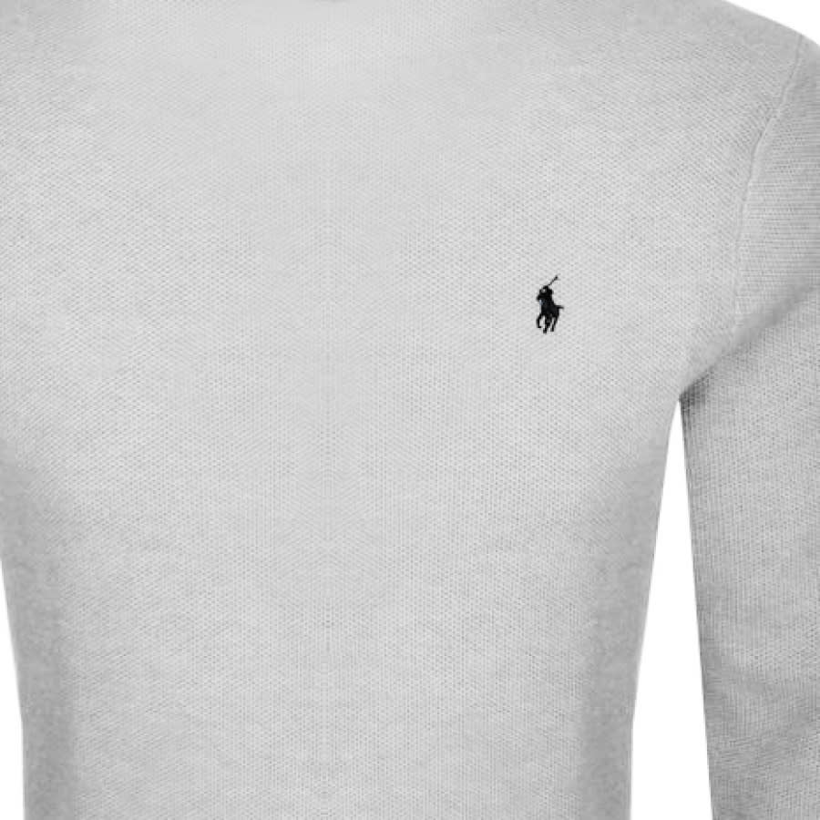 Alternative Image for ProductRalph Lauren Long Sleeved Crew Neck T Shirt Grey3